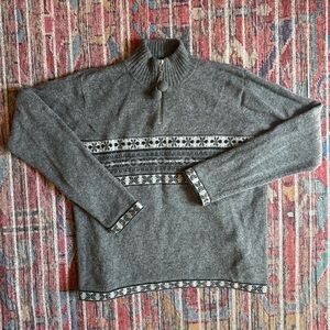 Eddie Bauer Lambswool Quarter Zip Sweater, Women’s XL